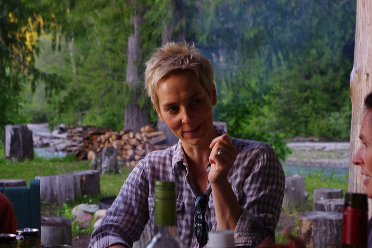 An evening barbeque at Wild Bear Lodge
