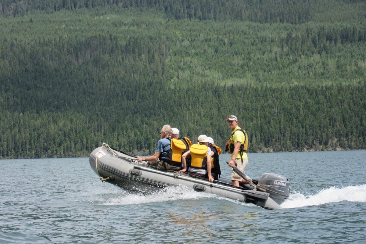 Out on the lake at Wild Bear Lodge